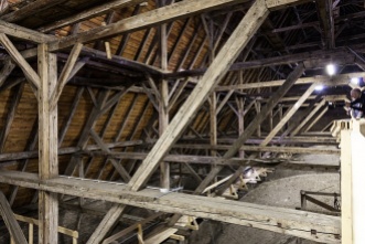 Spätgotisches Dachwerk der Pfarrkirche St. Nikolaus in Hall (Foto: S. Hoyer)